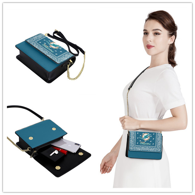 Miami Dolphins PU Leather Crossbody Bags 001